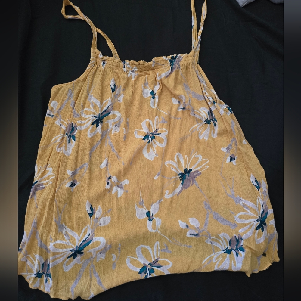 O'Neill Yellow Floral Spaghetti Strap Cami